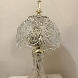 Crystal Lamp W/ Gold features 