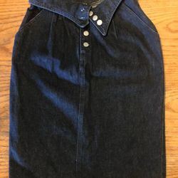 Women’s Vintage Gitano Collection Blue Denim Jean Long Skirt Size 11/12