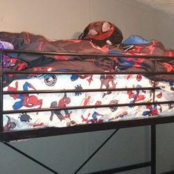 Loft Bed Ladder On Each End  Of The Bed Mattress Is Great Condition And Very Comfortable If It Was A King Size It Would Be My Bed LOL Thanks For Looki