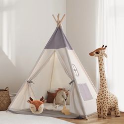 Kids Canvas Teepee Play Tent