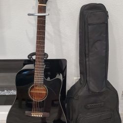 Jasmine Electric Acoustical Guitar In FANTASTIC  condition, Peavey Guitar Stand  & Chromacast Carry Case