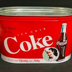 NEW Coke Refreshes You Best! Galvanized Party Tub with Handles