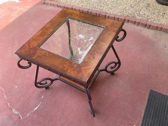 Glass top end table