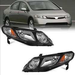 WEELMOTO Honda Civic Headlights Pair L+R HDCV0606