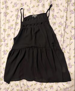 Small Lily Rose Black Tiered Spaghetti Strap Camisole