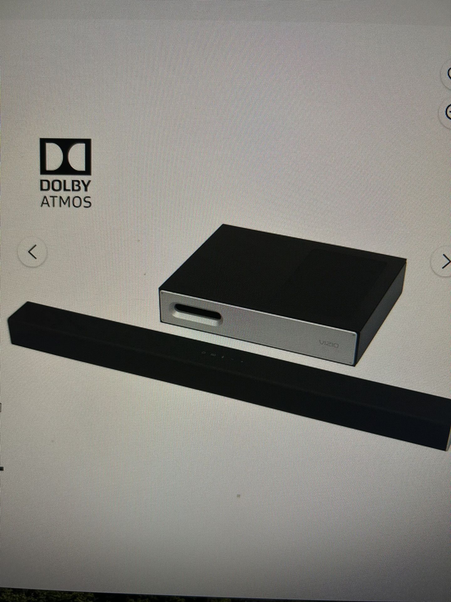 Vizio Soundbar System Slim Subwoofer