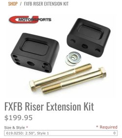CJ Motorsports 2.5in Riser Blocks For FXFB FXFBS Harley Fatbob for