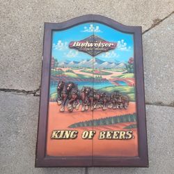 Vintage Budweiser Dart Board(Works)
