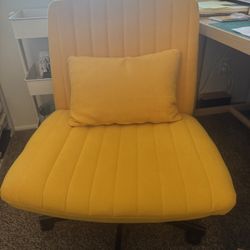 Yellow Wide Modern Chair