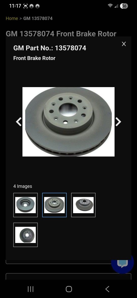 GM Front Brake Rotors 