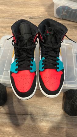 Jordan 1 mid bred multi color size 12