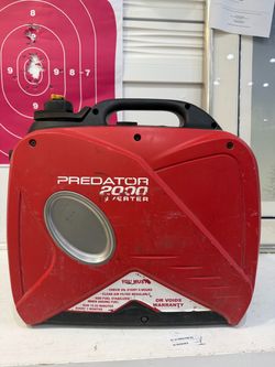 Predator Super Quiet Inverter 2000 Portable Gas Generator 1600W/2000W 120V Red