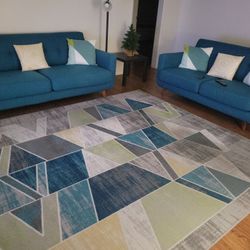  3 Pieces/ 2 Green Sofa 2024 /size 6ft&8"