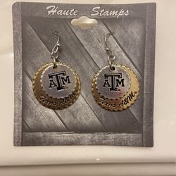 Texas A&M Dropped Dangled Earrings , Aggies Earrings