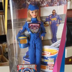 Vintage Barbie Collectors Edition NASCAR 50th Anniversary Doll Late 1990s