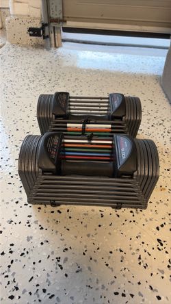 NEW! Power Block Sport 24 Adjustable Dumbbells 3-24 Pounds Each