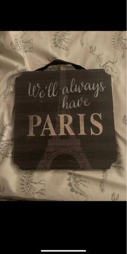 Paris Sign and Paris Pillow Case
