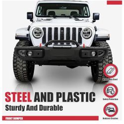Jeep Wrangler And Gladiator Steel Front Bumper 