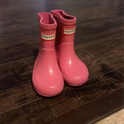 Toddle Size 4 Pink hunter Boots