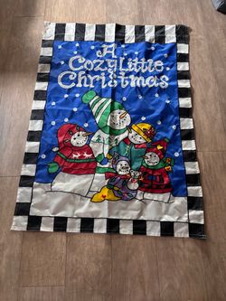 A Cozy Little Christmas Decorative Flag