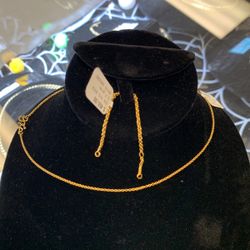 Baby Necklace And Bracelet Set