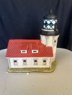 Vintage 1994 Lefton Point Cabrillo Lighthouse Figurine - Historic American Collection