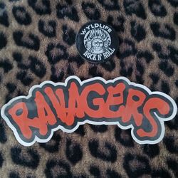 The Ravagers sticker and Wyldlife patch
