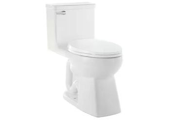 Glacier Bay 130Power Flush 12 inch Rough In One-Piece 1.28 GPF Single Flush Elongated Toilet NEW