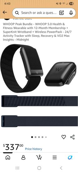 WHOOP 5.0 with SuperKnit Band and Wireless Powerpack