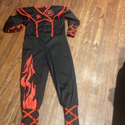 Flame Red Ninja Costume