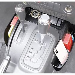Caja de almacenamiento para consola de cambios, bandeja lateral organizadora para Jeep Wrangler JK JKU 2011-2018, accesorios interiores, ranura reserv