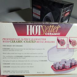 (New) Hot Setter Ceramic Rollers 14-Piece Hair Styling Kit