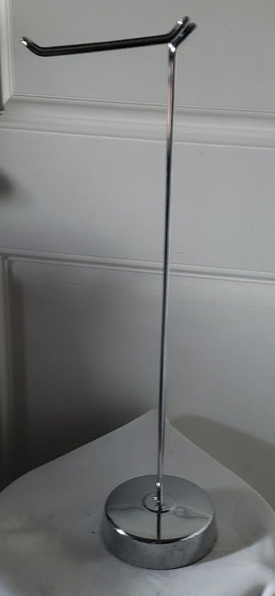 Chrome Metal Freestanding Toilet Paper Stand