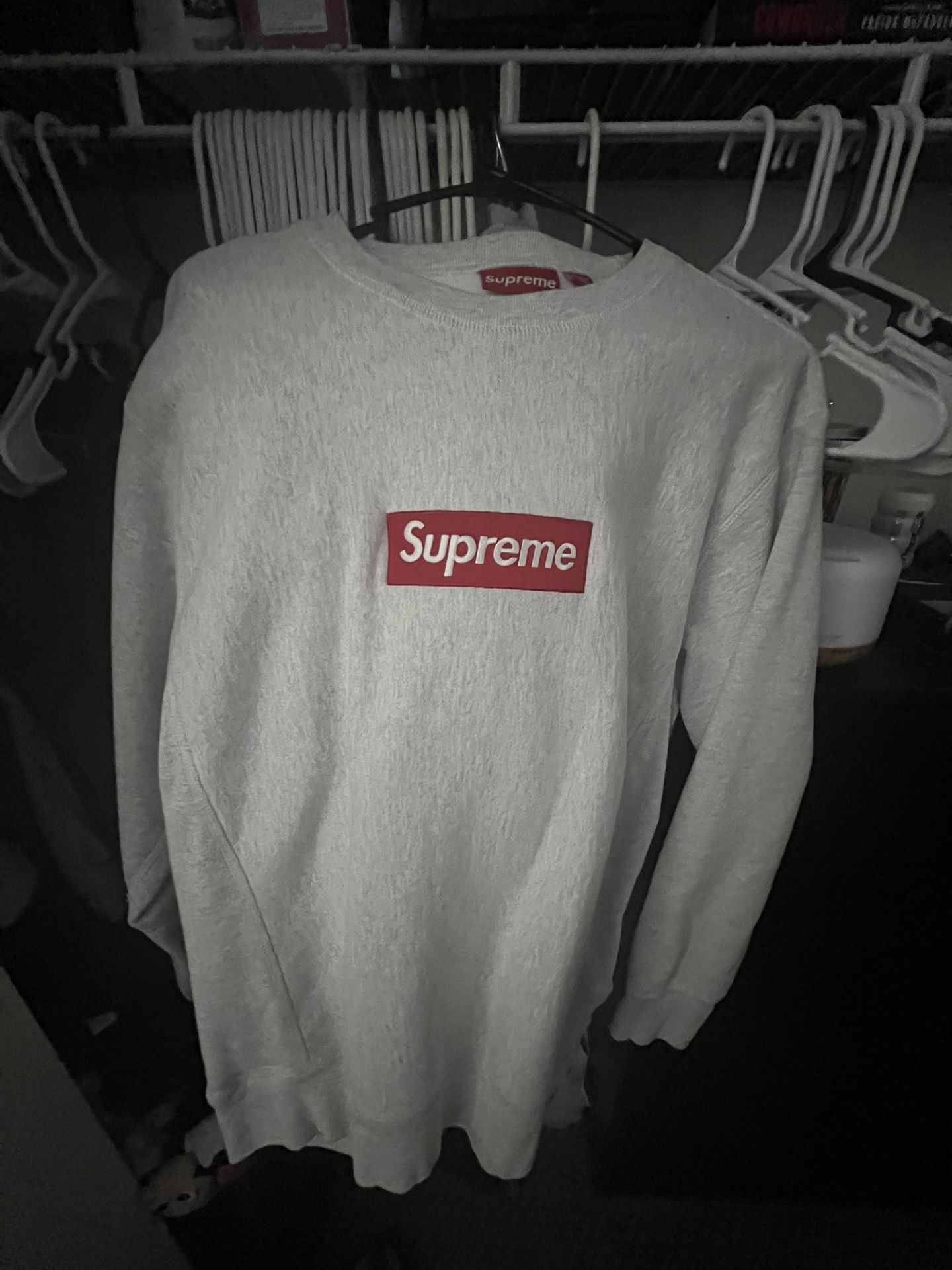 Supreme Box Logo Sweatshirt Heather Grey