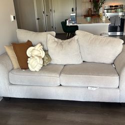 2 section couch with pull out Sealy Mattress