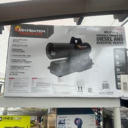 Contractor Series 80,000 BTU Black Forced Air Kerosene/Diesel Outdoor Space Heater with Thermostat