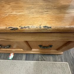 Solid Oak Hall Storage 