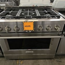 Kitchen Aid Stainless Steel 30 Inch Built In Stove I0N3