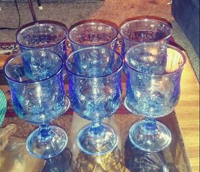 Set of 6 savannah blue anchor hocking 16 oz. water glasses for Sale in  Phoenix, AZ - OfferUp