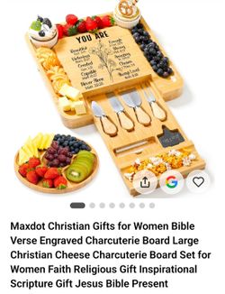 Scriptures Charcuterie Board Set New