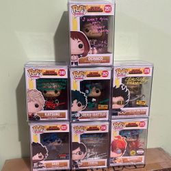 my hero academia signed funko pop lot (prices in description)