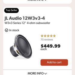 JL Audio 12” 12W3v3-4