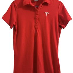 Red Tesla Women’s Performance Polo Shirt 