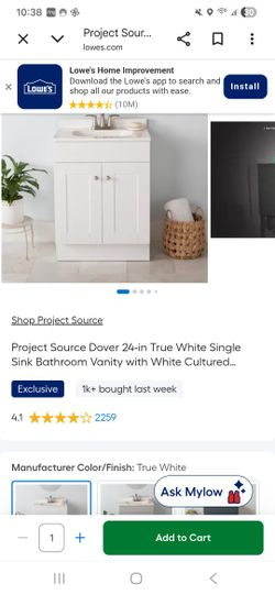 24 Inch Vanity W/top