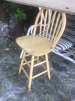 Wood stool chair