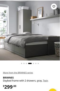 Daybed Frame with 2 Drawers, Twin/Queen