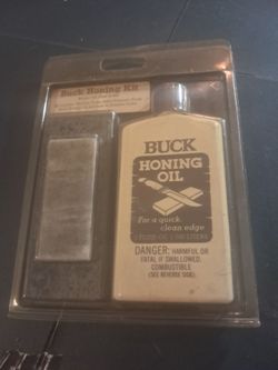 VINTAGE Honing Kit with Oil and Stone
