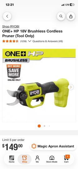 Ryobi 18v pruning shears