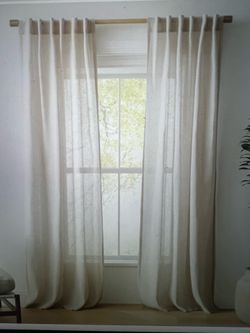 Restoration Hardware Linen Curtain color Sand 96 x 48