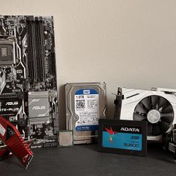 CPU, Motherboard, Ram, Gpu, Hard Drive, SSD, Power Supply